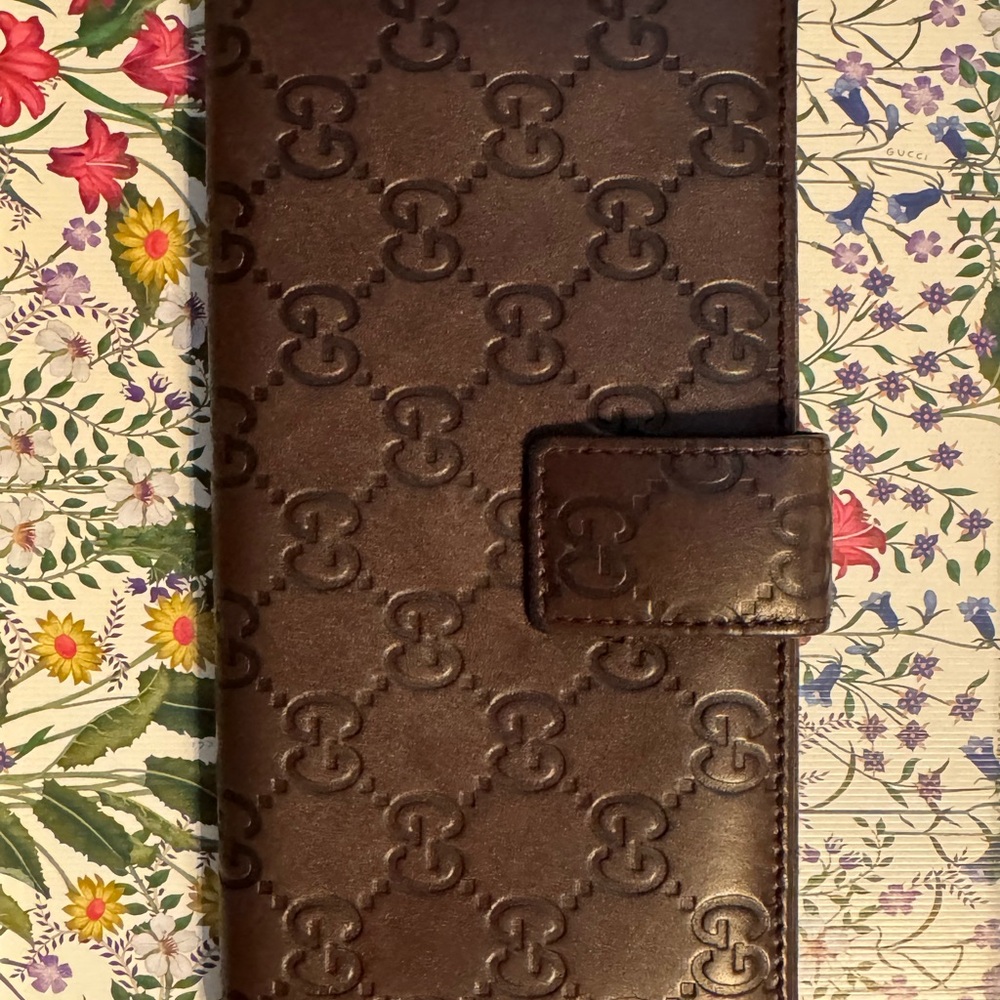 Gucci Guccissima Brown Leather Long Wallet - Picture 2 of 4